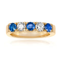 Diamond and Sapphire Eternity Ring – 18ct Yellow Gold 18ct Yellow Gold