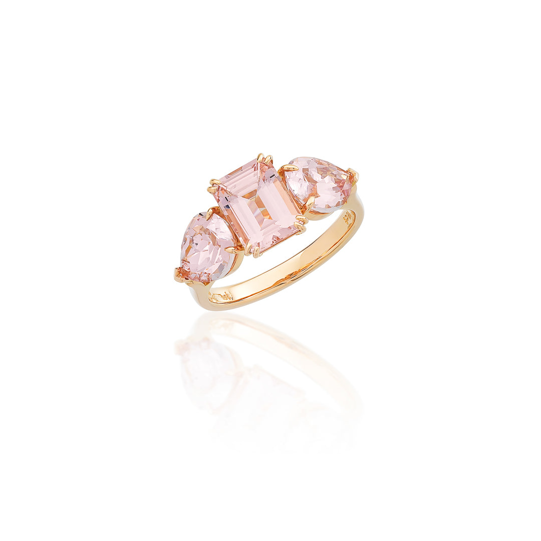Emerald and Morganite – 18ct Rose Gold 18ct Rose Gold