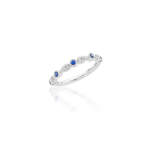 Diamond and Sapphire Bezel Eternity Ring