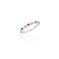 Diamond and Ruby Bezel – 18ct White Gold 18ct White Gold