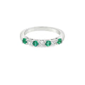 Diamond and Emerald Eternity Ring – 18ct White Gold 18ct White Gold