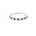 Diamond and Sapphire Eternity Ring – 18ct White Gold 18ct White Gold