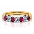 Ruby and Diamond Ring White Gold