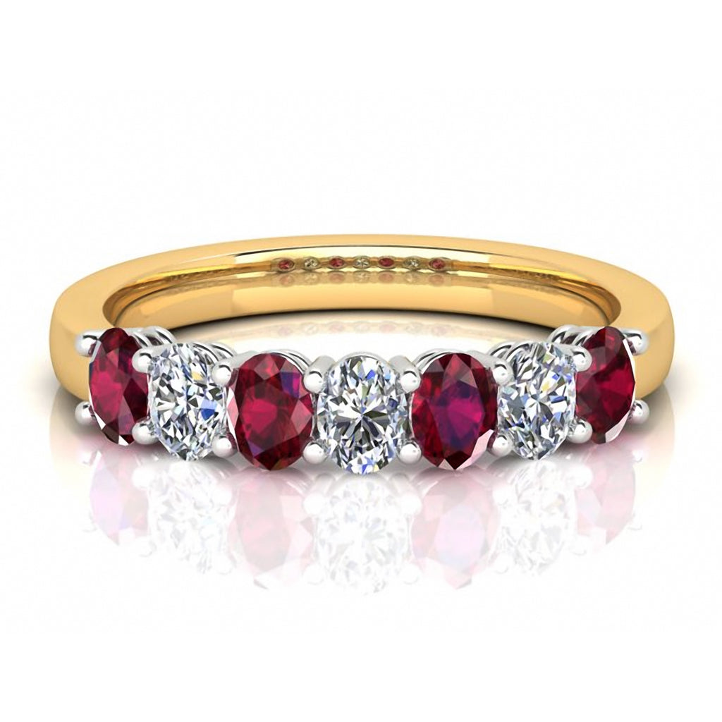 Ruby and Diamond Ring White Gold