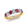 Ruby and Diamond Ring White Gold