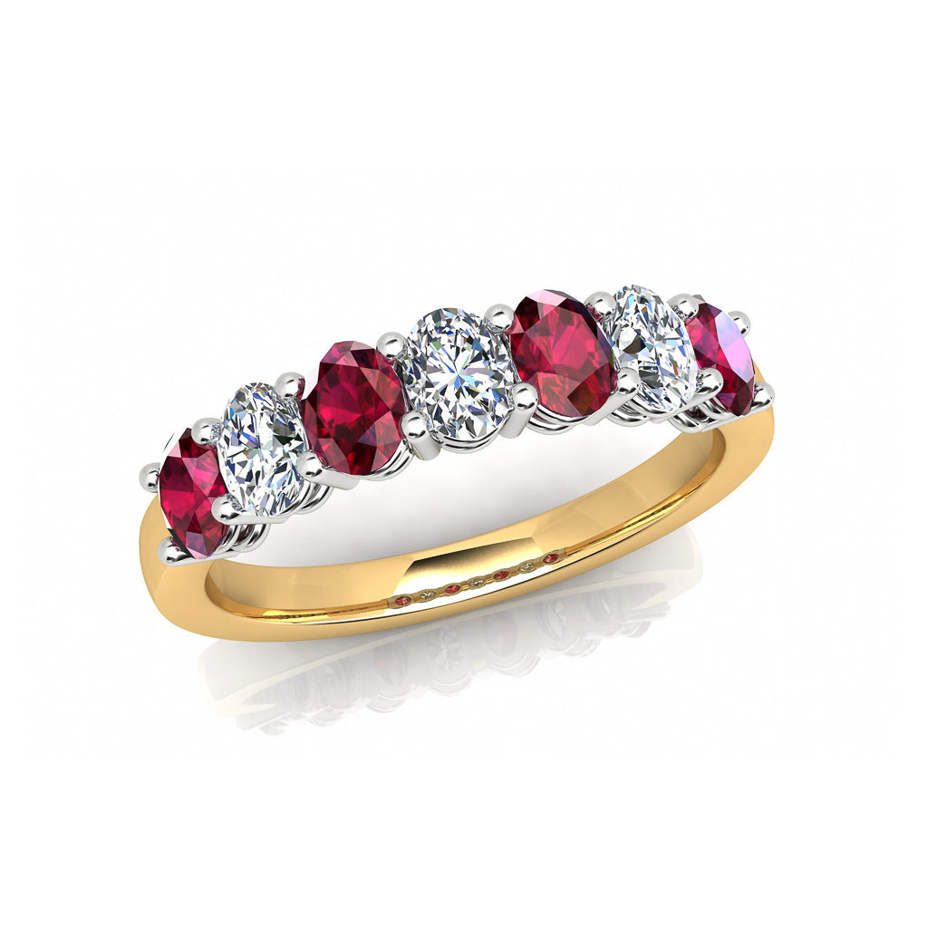 Ruby and Diamond Ring White Gold