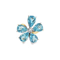 Aquamarine Flower Ring