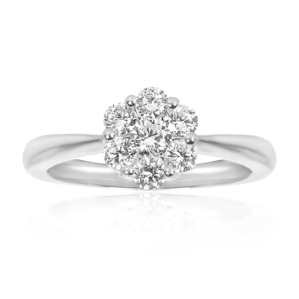 Diamond Cluster Ring – 18ct White Gold 18ct White Gold