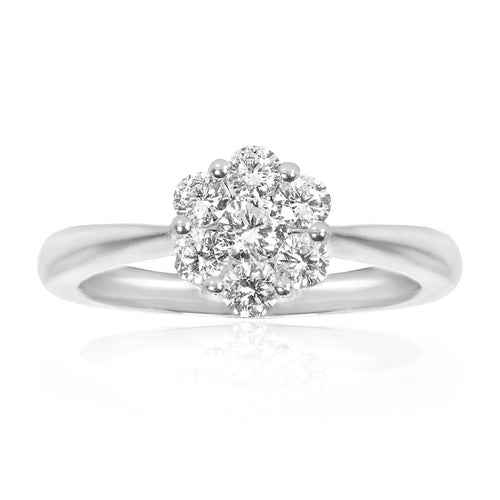 Diamond Cluster Ring – 18ct White Gold 18ct White Gold