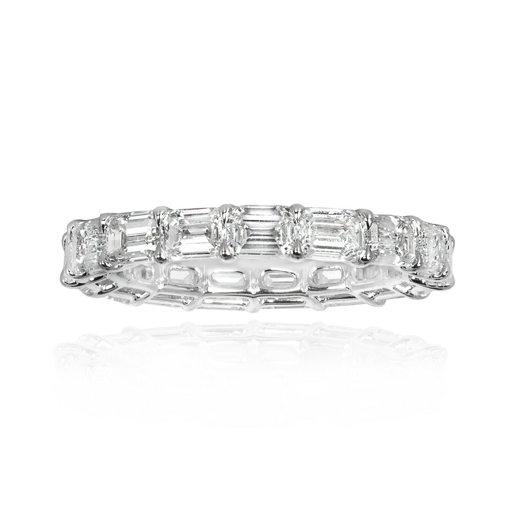 Diamond and Emerald Eternity Ring – 18ct White Gold 18ct White Gold