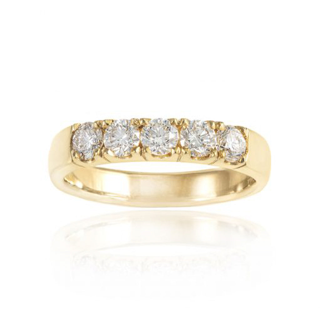 Diamond Five Stone Eternity Ring – 18ct Yellow Gold 18ct Yellow Gold