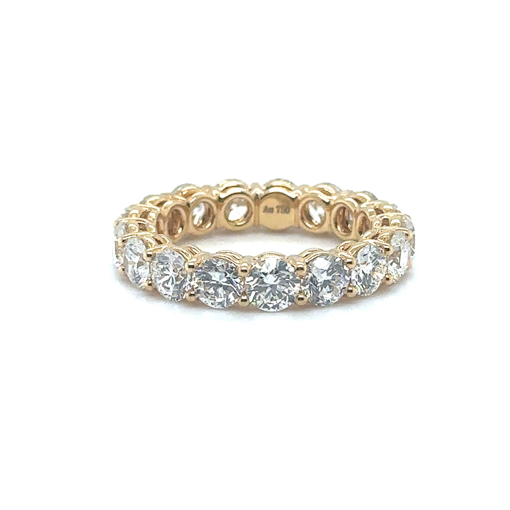 Yellow Gold Claw Set Diamond Eternity Ring 18ct Yellow Gold