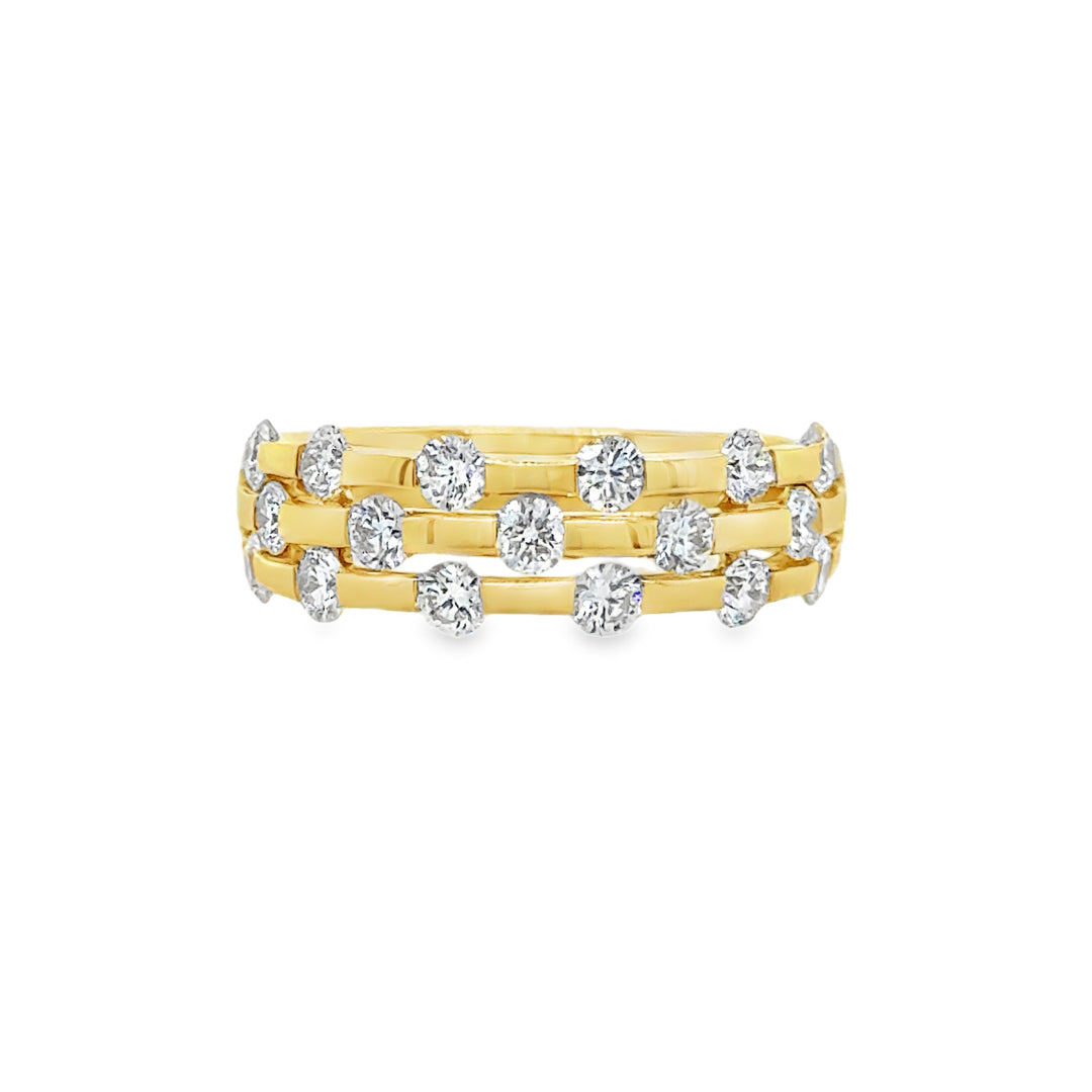 Triple Strand Diamond Ring