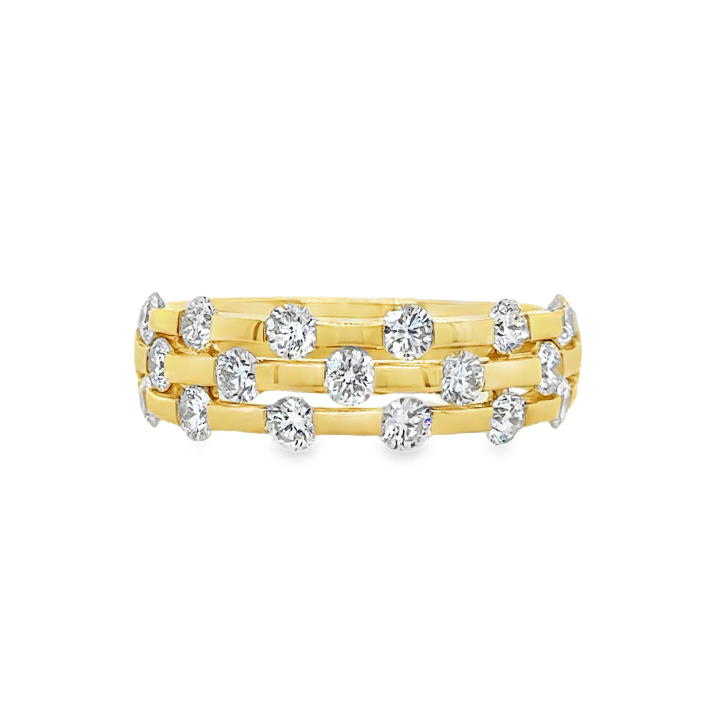 Triple Strand Diamond Ring