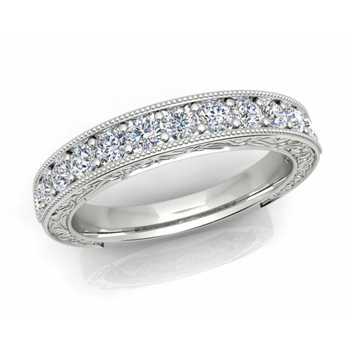 18ct White Gold Grain Set Diamond Ring White Gold