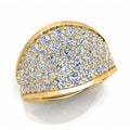 Pave Diamond Dress Ring Yellow Gold