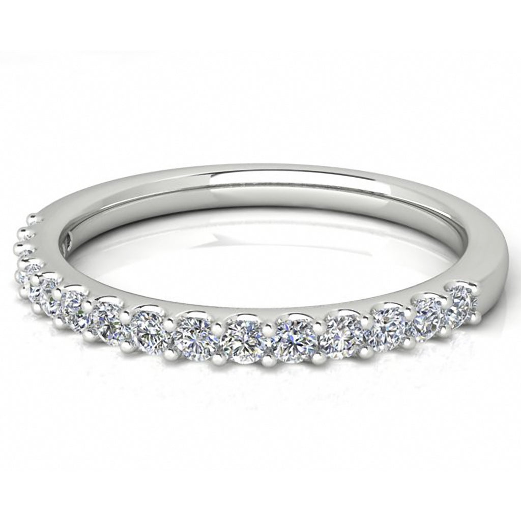 18ct White Gold Shared Claw Diamond Eternity Ring White Gold