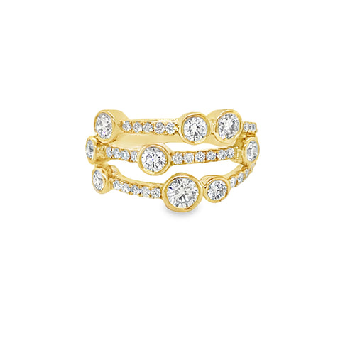 Bezel Set Diamond Dress Ring 18ct Yellow Gold