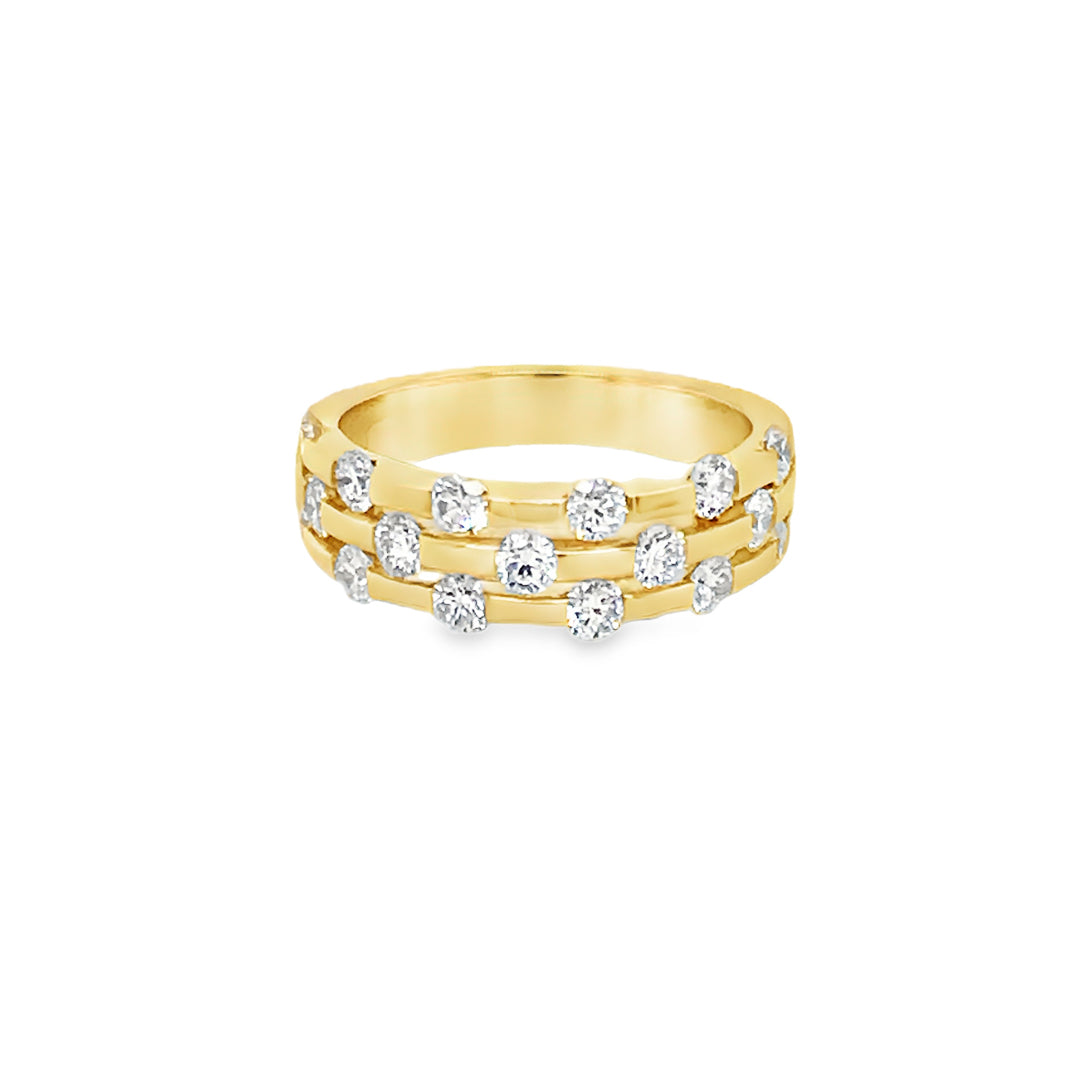 Tension Set Diamond Dress Ring 18ct Yellow Gold