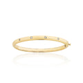 Yellow Gold Stamp Set Diamond Bangle 9ct Yellow Gold