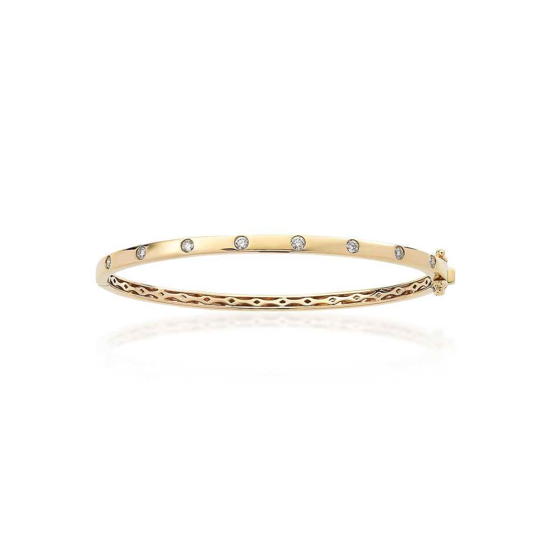 Diamond Bangle – 9ct Yellow Gold 9ct Yellow Gold