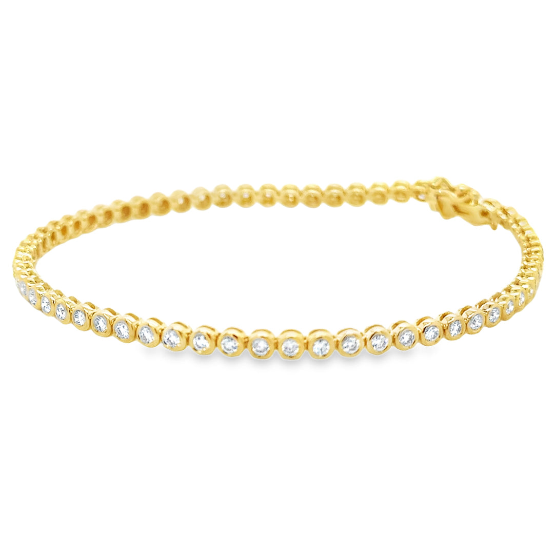 Diamond Bezel Bracelet – 18ct Yellow Gold 18ct Yellow Gold