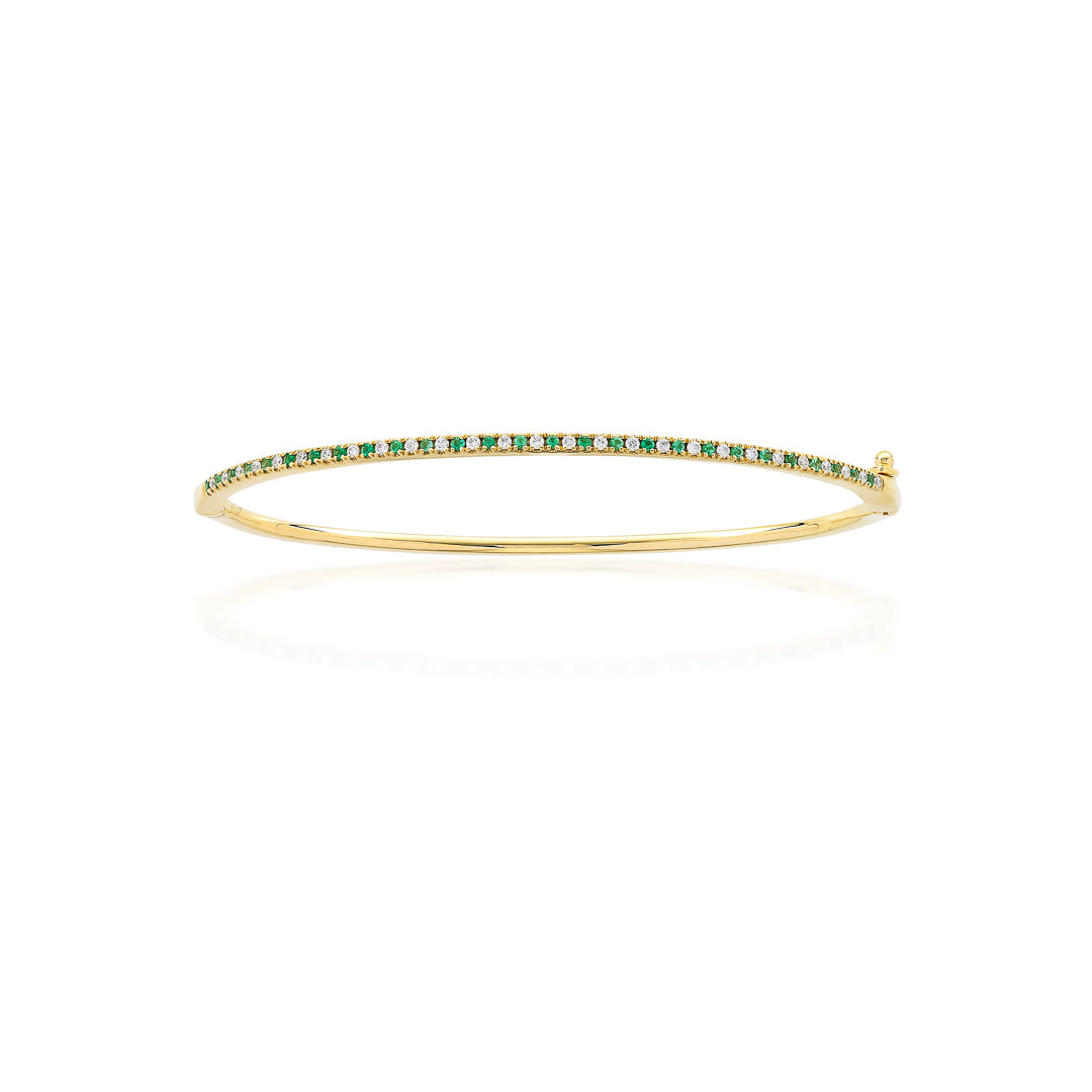 Diamond and Emerald Bangle