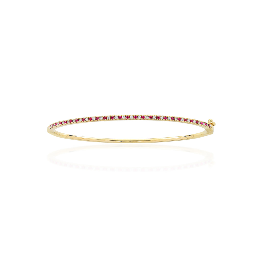 Diamond and Ruby Bangle