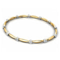 18ct Yellow and White Gold Diamond Set Bracelet White Gold
