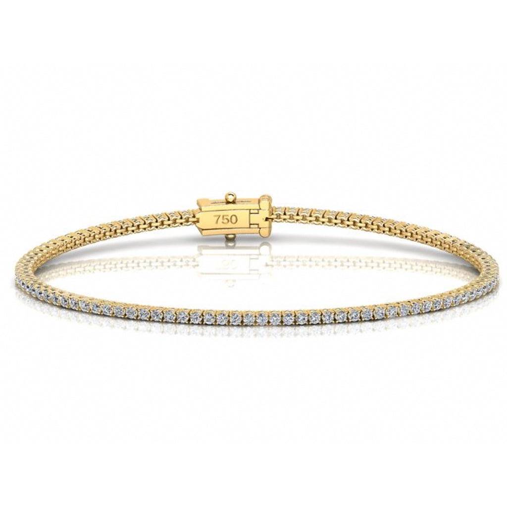 1.55ct Diamond Tennis Bracelet White & Yellow Gold