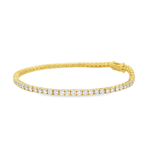 4.05ct Diamond Tennis Bracelet Yellow Gold