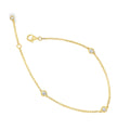 Bezel Set Diamond Bracelet 18ct Yellow Gold