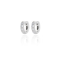 White Gold Diamond Huggie Earrings 18ct White Gold