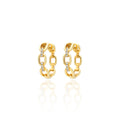 Yellow Gold Chain Link Huggie Earrings 18ct Yellow Gold