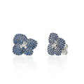 White Gold Sapphire Hydrangea Pendant 9ct White Gold