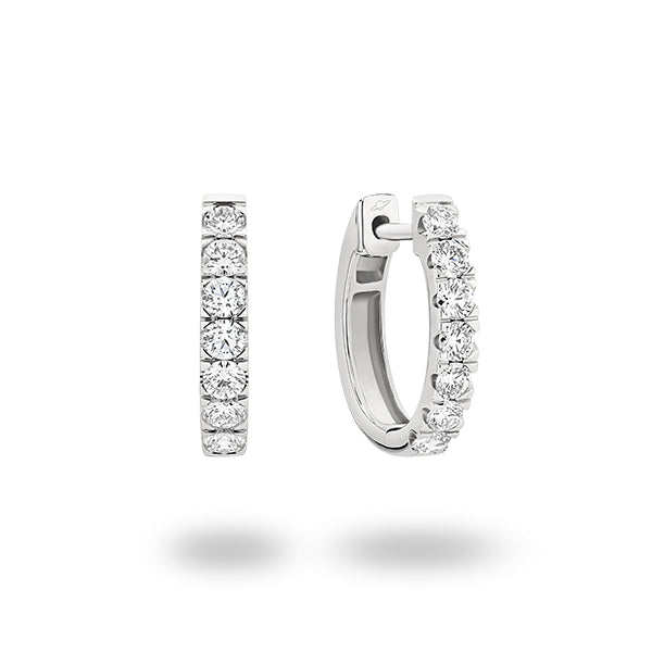 Diamond Huggies 18ct White Gold / 13.8mm