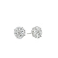 Diamond Cluster Earrings – 18ct White Gold 18ct White Gold