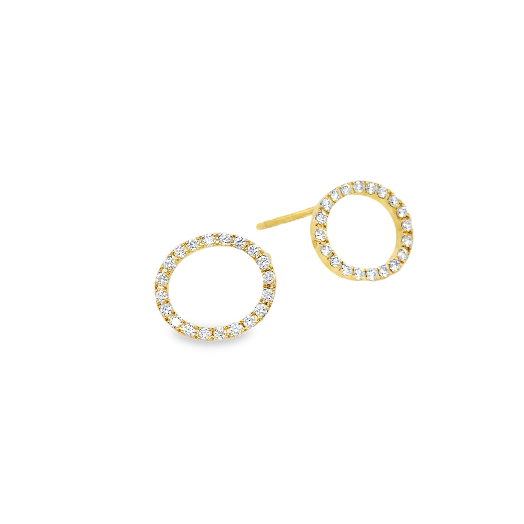 Diamond Stud Earrings 18ct Yellow Gold