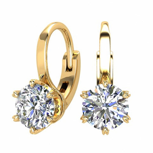 Diamond Drop Earrings Yellow Gold