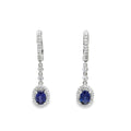 Sapphire and Diamond Earrings 18ct White Gold