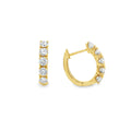 Diamond Huggie Earrings 18ct Yellow Gold