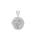 Catanach's Diamond Cluster Pendant 18ct White Gold