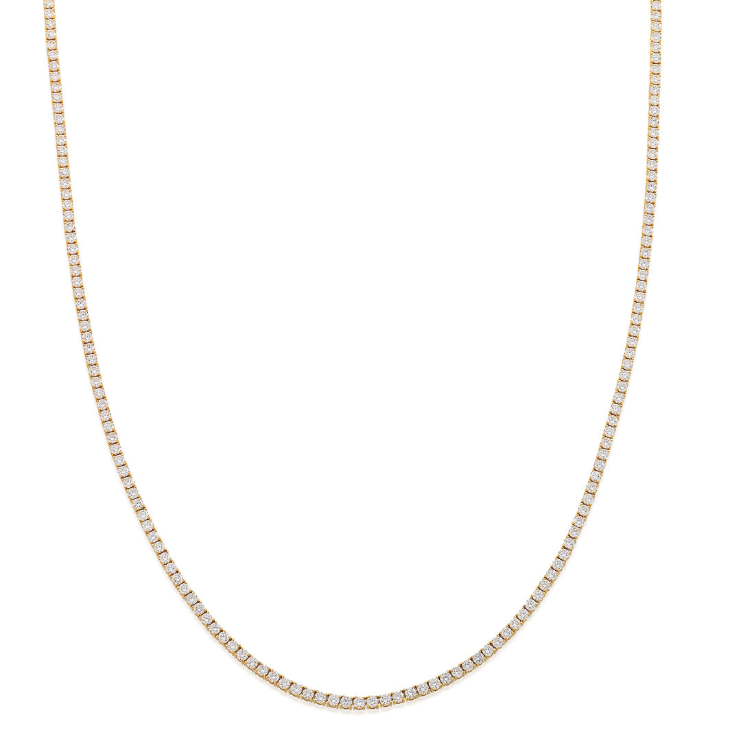 Yellow Gold Tennis Necklace 18ct Yellow Gold