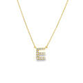 Diamond "E" Pendant Yellow Gold / 42cm