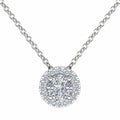 18ct White Gold Marquise and Princess Cut Slider Pendant White Gold