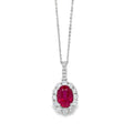 Ruby and Diamond Pendant 18ct White Gold