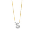 Diamond 'S' Necklace 18ct Yellow & White Gold