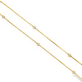 Bezel Set Diamond Necklace 18ct Yellow Gold