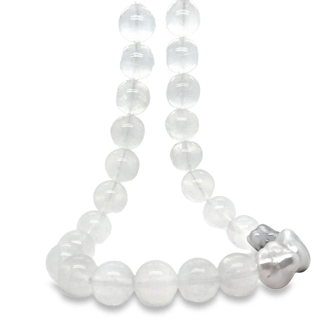 Pearl Necklace – Silver Silver