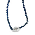 Sapphire Bead & Pearl Necklace